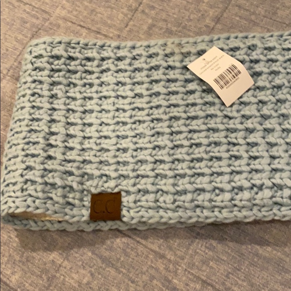 NWT C.C aqua scarf with fleece lining.